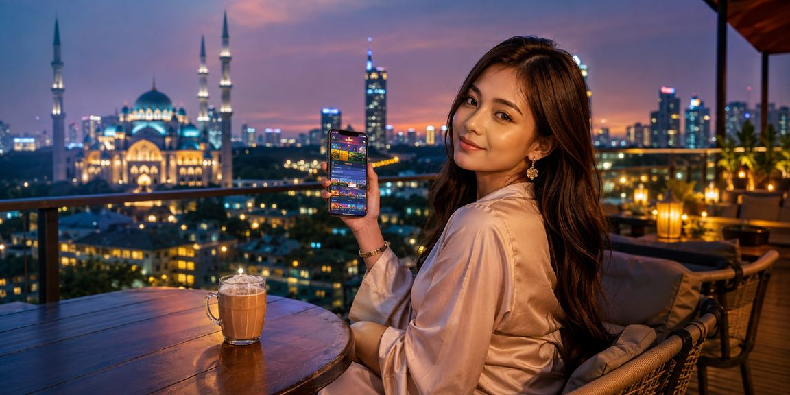 Pemain menggunakan telefon untuk bermain kasino dalam talian di Selangor